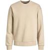 JACK & JONES Uomo Maglia Basic Maglione Manica Lunga Girocollo Caldo Pullover Senza Cappuccio JJESTAR, Colore:Beige, Dimensione Maglia:M