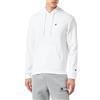 Champion Legacy Champion Basics - Powerblend Fleece Felpa con Cappuccio, Bianco, XL Uomo FW23