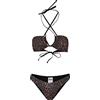 URBAN CLASSICS Bikini Donna, Costumi da Bagno Donna a Due Pezzi, String Bikini Incrociato con Ottica Floreale, Taglie Forti Disponibili, Taglie XS - 5XL