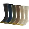 Gold Toe GOLDTOE Cambridge Crew - Calzini da uomo, 6 paia, Farina d'avena assortita, Large