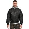Brandit MA1 Sweat Hooded Jacket, Color: black-grey, Size: L