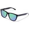HAWKERS ONE POLARIZED, Occhiali da sole Unisex - Adulto, Raw Nero/Verde Polarizzato, Taglia unica