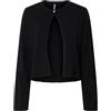 PIECES Pcorina LS O-Neck Knit Cardigan Pwp BC, Nero, L