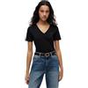 Tommy Hilfiger Donna T-Shirt Maniche Corte New Slim Cody con Scollo a V