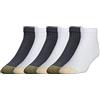 Gold Toe 656p Cotton Ankle Athletic Socks, Multipairs Calzini, Bianco e Nero (6 Paia), L (Pacco da 6) Uomo