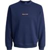 JACK & JONES Jornorrebro EMB Sweat Crew Noos, Ocean Cavern, XS