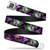 Buckle-Down Cintura Uomo, Detective Comics Joker Holding Teeth Issue 23.1 Cover Pose/Ha! Ah! Ah! Nero/Viola, 1.5 Wide, 24/38 Long