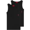 HUGO TANK TOP TWIN PACK, Moderno, Top con Spalline, Uomo, Nero (New - Black1), M