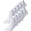 Jack & Jones S Jacdongo Socks 10 Pack Noos, Calzini Uomo, Bianco (White), Taglia unica