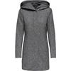 ONLY Sedona Light Coat OTW Noos Impermeabile Donna, Grigio (Dark Grey Melange), 40Large