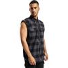 Brandit Check Shirt Sleeveless, Color: black/grey, Size: 3XL