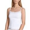CALIDA Natural Comfort Lace Canottiera, Semi Trasparente, Bianco, 50-52 Unisex-Adulto