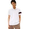 Tommy Hilfiger Uomo Maglietta Polo Maniche Corte Sleeve Tape Regular Fit, Bianco (White), XL