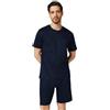 Emporio Armani Pigiama Corto Deluxe Uomo, Blu, XL