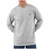Carhartt, Pocket T-shirt a manica lunga, Loose Fit Uomo, Heather Grey , M
