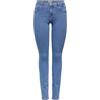 Only Onlrain Life Reg Skinny DNM Noos, Jeans Donna, Medium Blue Denim/Detail:PIM430, XL/34