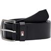 Tommy Hilfiger Uomo Cintura New Denton 4.0 Belt Cintura in Pelle, Nero (Black), 100 cm