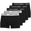 JACK & JONES Boxer a Pantaloncino per Uomo, Confezione da 5, Nero, XL