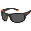 Polaroid Pld 2125/s 8LZ/M9 BLACK ORANGE Sunglasses Men's Acetate, Standard, 66