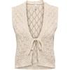 ONLY Onlchili S/L String Cardigan Knt Nca, Natur, L Donna
