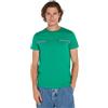 Tommy Hilfiger T-shirt Maniche Corte Uomo Stripe Chest Tee Scollo Rotondo