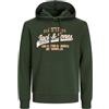 JACK & JONES Jjelogo Felpa Cappuccio 2 col 23/24 Noos Felpa con Cappuccio Uomo