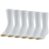 Gold Toe GOLDTOE Calzini sportivi corti da uomo, in cotone, 6 paia, Bianco, Shoe Size: 6-12