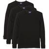 Navigare 114 Maglia intima a maniche lunghe, Nero, X-Large (Taglia produttore:6), Pacco da 3, Uomo