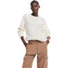 Desigual Maglione da Donna Flat Knit Thin Gauge, Felpa Donna, Bianco, XS