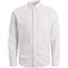 Jack & Jones Camicia da Uomo per Adulti, Slim Fit, per Il Tempo Libero, 100% Cotone, a Maniche Lunghe, a Quadretti, Blu Navy, Bianco, XL