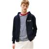 Tommy Hilfiger Uomo Felpa con Cappuccio e Zip Stacked Hooded in Cotone, Blu (Desert Sky), XS