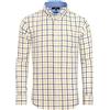 Alimens & Gentle Camicia Classica Button Down da Uomo, Giallo, a Quadretti, L