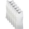 Gildan Men's A-Shirts 6 Pack, White, Small