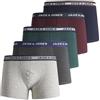 JACK & JONES JUNIOR Jacoliver Trunks Noos, Boxer per Bambini e Ragazzi, Confezione da 5, Multicolore(Verde Scuro Melange/Confezione: Sea Moss-Port Royal-Blazer Navy-Grigio Chiaro Melange), 16 Anni