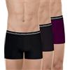 Eminence Business Print Le40 Biancheria Intima Uomo, Losange Prugna/Stampa Geometrica Prugna/Prugna - Cintura Nera, XXL