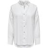 ONLY Onlbruxelles L/S Lin Bl Shirt Pnt, Bianco, XS Donna