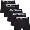 Ben Sherman Uomo, Boxers, Nero, Confezione da 5, Grande