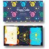 Happy Socks Animal Gift Box, colorati e divertenti, Calzini per uomo e donna, Blu-Nero-Bianco 3 paia (41-46)