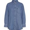 PIECES Camicia in Jeans da Donna PCMAISIE, Media Blu Denim, S