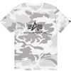 Alpha Industries Basic T-Shirt Maglietta Mimetica da Uomo White Camo