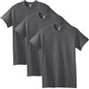 Gildan T-Shirt da Uomo in Cotone Pesante, Stile G5000, Multipack, Carbone (Confezione da 3), M