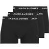 JACK & JONES JACANTHONY Trunks 3 Pack Boxer a Pantaloncino, Nero (Black), XXL (Pacco da 3) Uomo