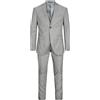 JACK & JONES Tuta da Uomo Jprfranco Check Suit SN, Grigio Chiaro mélange/Checks: Super Slim Fit, 52