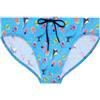 Hom Slip da Bagno Lido - Costume da Uomo, Stampa Colorata Cervi Volanti su Sfondo Blu, M