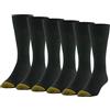 Gold Toe GOLDTOE Cambridge Crew - Calzini da uomo, 6 paia, nero, Large
