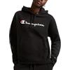 Champion Powerblend-Felpa con Cappuccio con Stampa Serigrafica, Script Black, M Donna