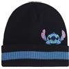 Disney Stitch Beanie Hat, Peek-a-Boo Striped Winter Knit cap with Cuff Berretto, Multi, Taglia Unica Unisex-Adulto