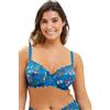 Sans complexe Arum - Reggiseno da Donna con Ferretto Multicolore, Stampa Floreale Blu Mykonos, 6D