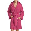 PETTI Artigiani Italiani Accappatoio Microfibra Uomo e Donna con Cappuccio, Tasche e Cintura, Unisex Asciugatura Rapida per Palestra, Piscina, Mare e Spa, Fucsia, S