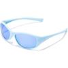 Hawkers RAVE KIDS, Occhiali da sole Unisex - Bambini e ragazzi, Turquoise Blue Chrome, Bambini